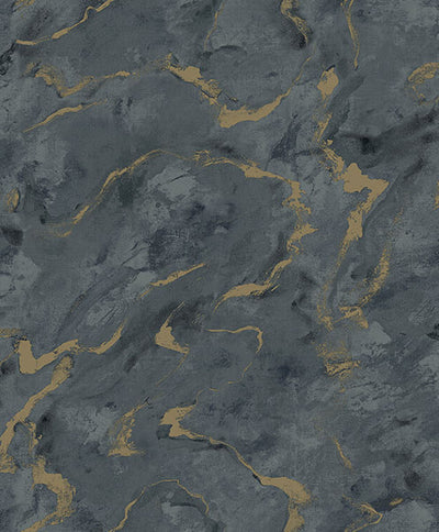 product image of Silenus Denim Marbled Wallpaper from Lumina Collection by Brewster 515