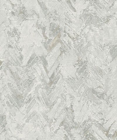 product image for Amesemi Light Grey Distressed Herringbone Wallpaper from Lumina Collection by Brewster 21