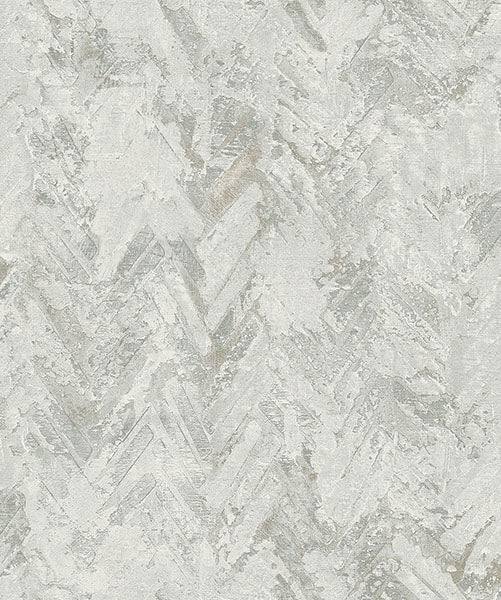 media image for Amesemi Light Grey Distressed Herringbone Wallpaper from Lumina Collection by Brewster 284