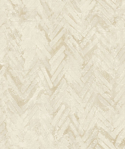 product image for Amesemi Cream Distressed Herringbone Wallpaper from Lumina Collection by Brewster 64