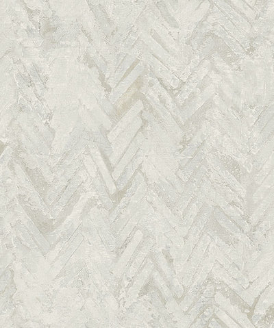 product image of Amesemi Off-White Distressed Herringbone Wallpaper from Lumina Collection by Brewster 562