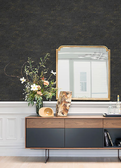product image for Elatha Charcoal Gilded Texture Wallpaper from Lumina Collection by Brewster 16