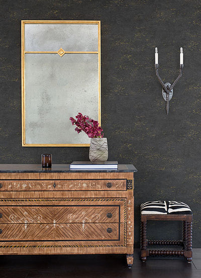 product image for Elatha Charcoal Gilded Texture Wallpaper from Lumina Collection by Brewster 90
