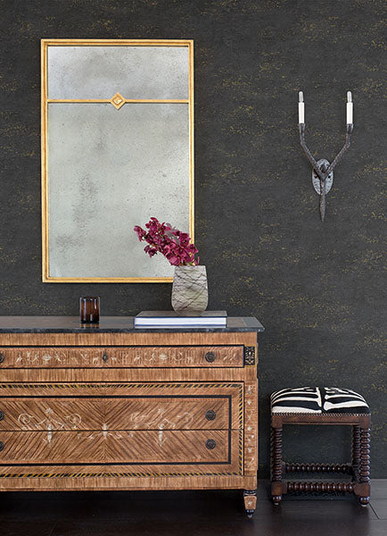 media image for Elatha Charcoal Gilded Texture Wallpaper from Lumina Collection by Brewster 222