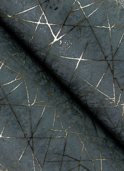media image for Bulan Dark Blue Abstract Lines Wallpaper from Lumina Collection by Brewster 261