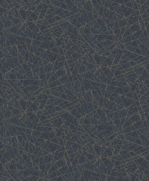 media image for Bulan Dark Blue Abstract Lines Wallpaper from Lumina Collection by Brewster 245