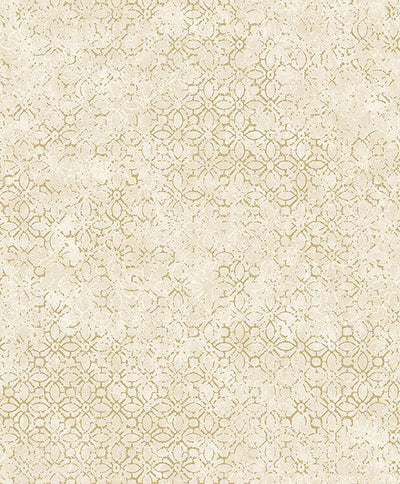 product image for Khauta Champagne Floral Geometric Wallpaper from Lumina Collection by Brewster 17