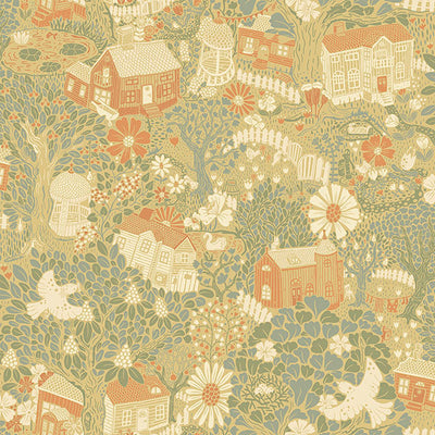 product image of Bygga Bo Butter Woodland Village Wallpaper from Briony Collection by Brewster 530