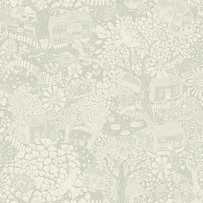 product image of sample bygga bo seafoam woodland village wallpaper from briony collection by brewster 1 555