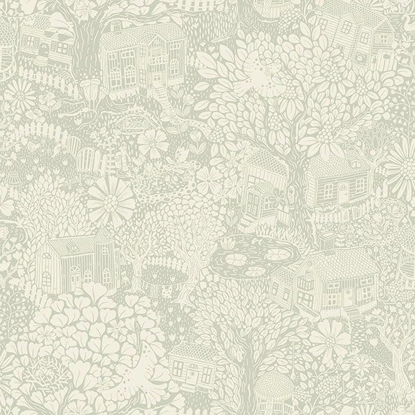 media image for sample bygga bo seafoam woodland village wallpaper from briony collection by brewster 1 224