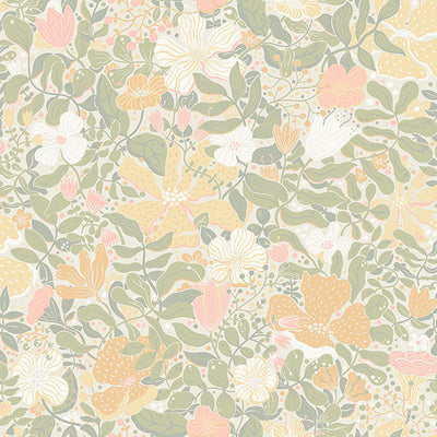 product image for Midsommar Pastel Floral Medley Wallpaper from Briony Collection by Brewster 77