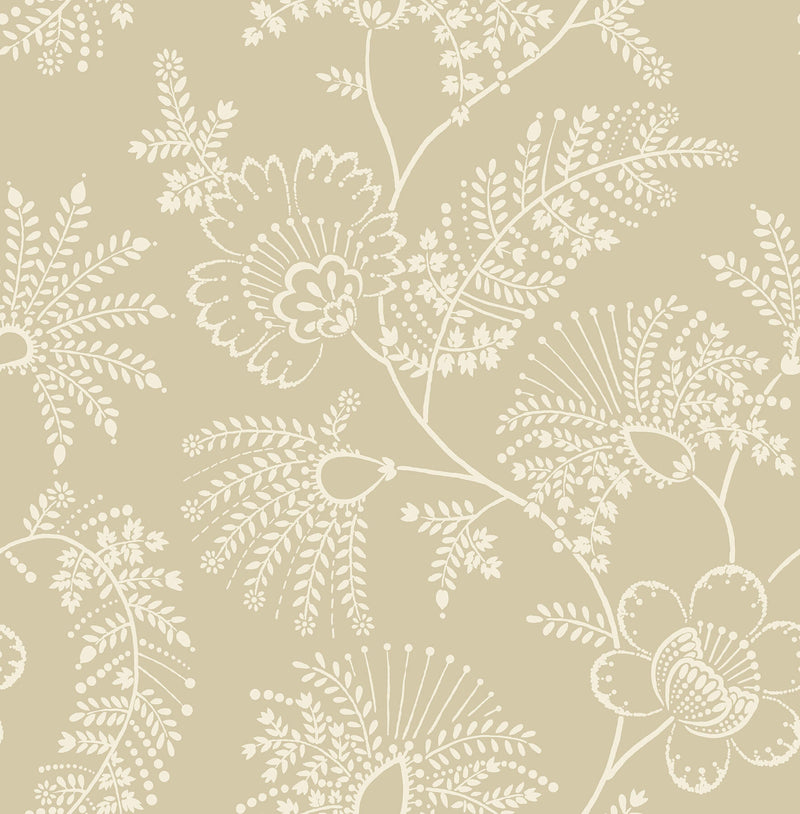 media image for Sample Maeve Butter Jacobean Trail Wallpaper 225