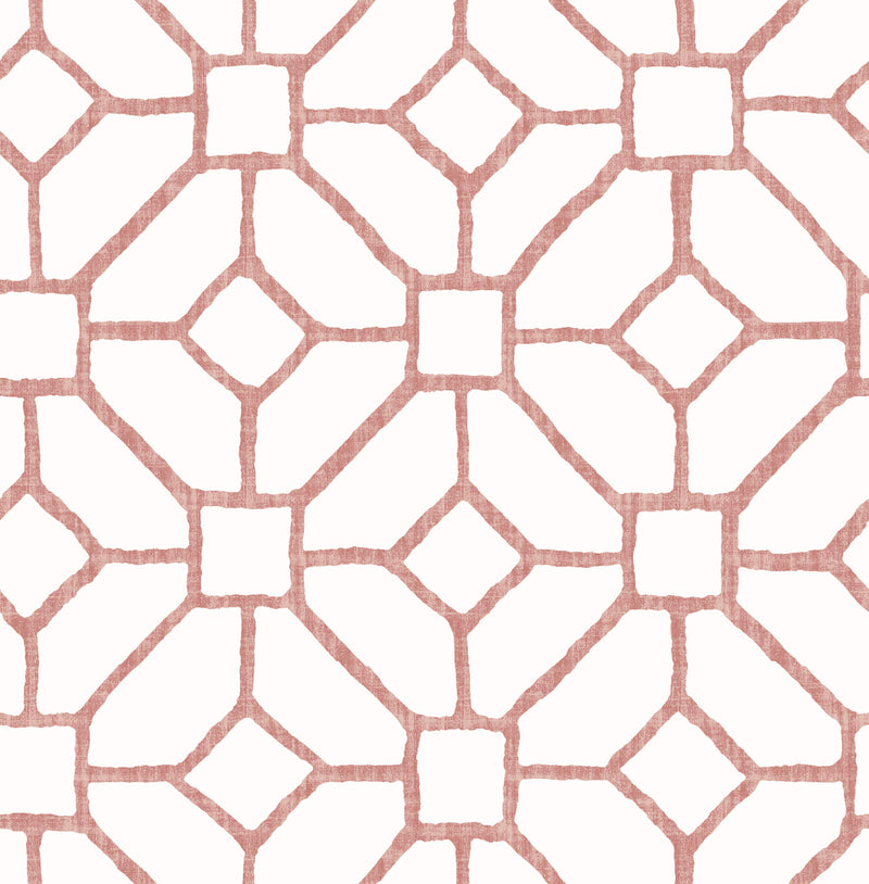 media image for Addis Coral Trellis Wallpaper 234