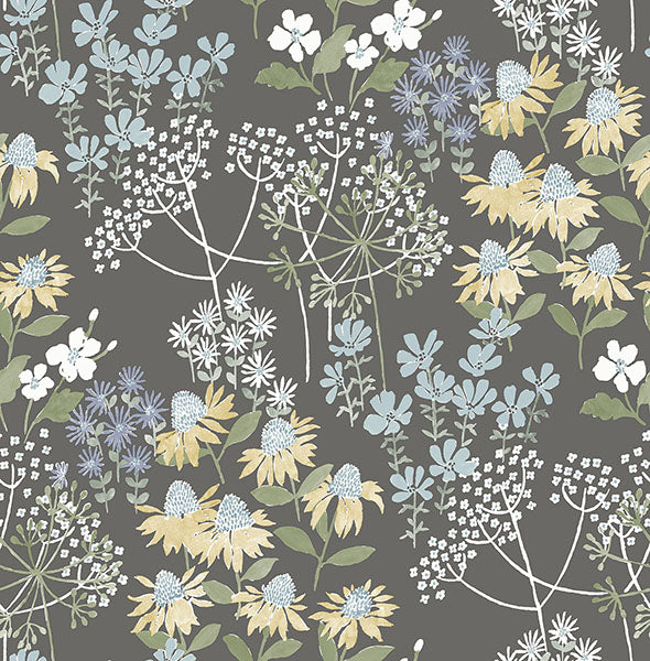 media image for Cultivate Grey Springtime Blooms Wallpaper 214