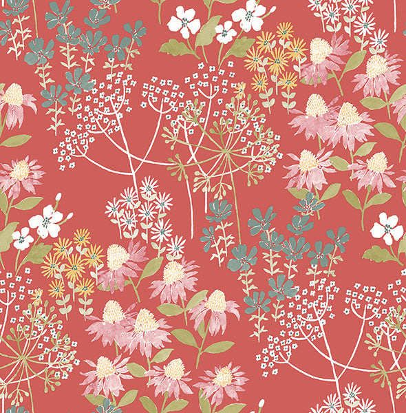 media image for Sample Cultivate Red Springtime Blooms Wallpaper 225