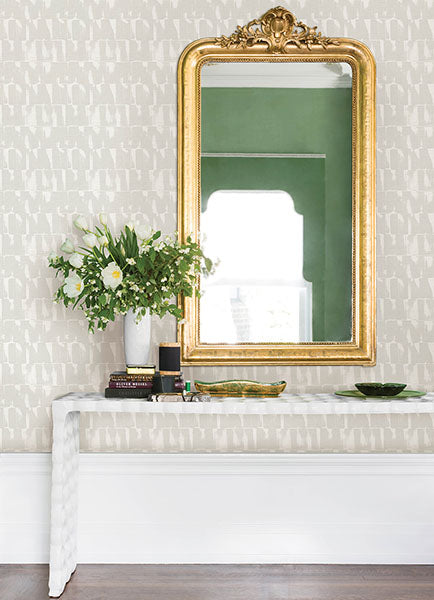 media image for Bancroft Dove Artistic Stripe Wallpaper 223
