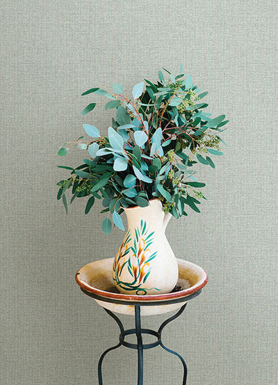 product image for Lawndale Sage Textured Pinstripe Wallpaper 28