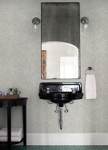 media image for Retreat Grey Quilted Geometric Wallpaper 299