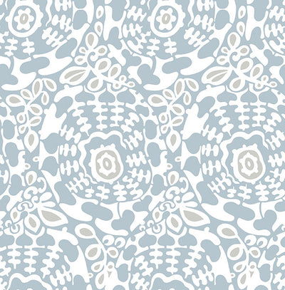 product image for Divine Light Blue Abstract Medallion Wallpaper 47