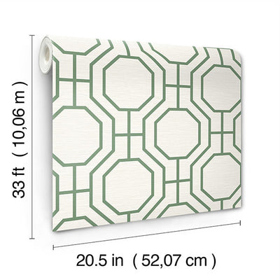 product image for Manor Green Geometric Trellis Wallpaper 92