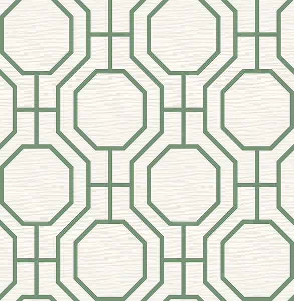 media image for Manor Green Geometric Trellis Wallpaper 247