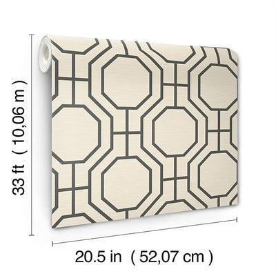 product image for Manor Black Geometric Trellis Wallpaper 60
