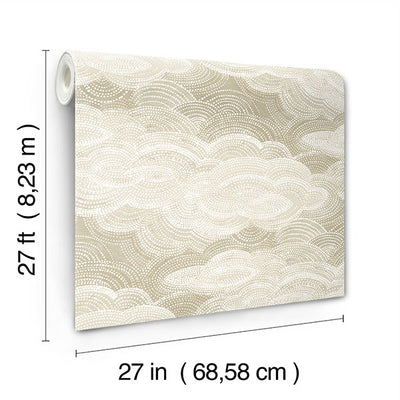 product image for Vision Pearl Stipple Clouds Wallpaper 88