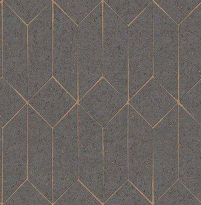 product image for Hayden Charcoal Concrete Trellis Wallpaper from Fusion Advantage Collection by Brewster 36