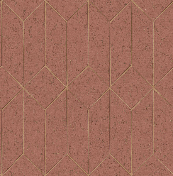 media image for Hayden Rasberry Concrete Trellis Wallpaper from Fusion Advantage Collection by Brewster 259