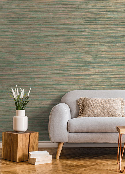 media image for Alton Copper Faux Grasscloth Wallpaper from Fusion Advantage Collection by Brewster 214