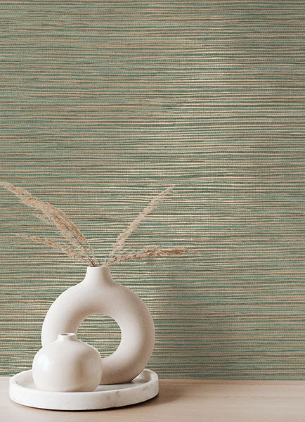 media image for Alton Copper Faux Grasscloth Wallpaper from Fusion Advantage Collection by Brewster 233