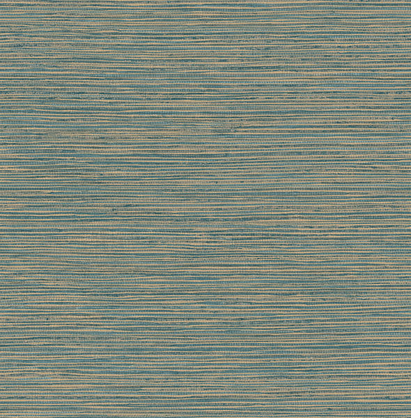 media image for Alton Teal Faux Grasscloth Wallpaper from Fusion Advantage Collection by Brewster 247