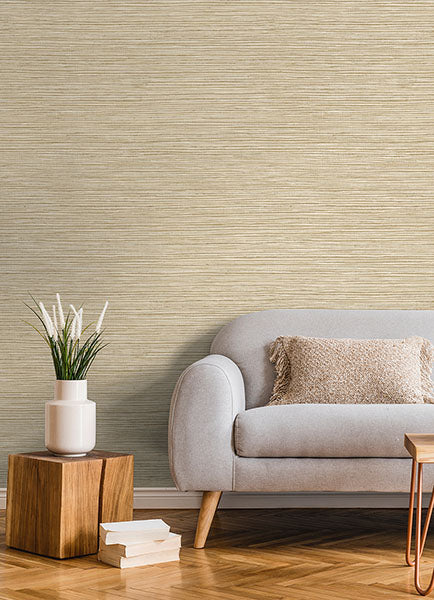 media image for Alton Wheat Faux Grasscloth Wallpaper from Fusion Advantage Collection by Brewster 28