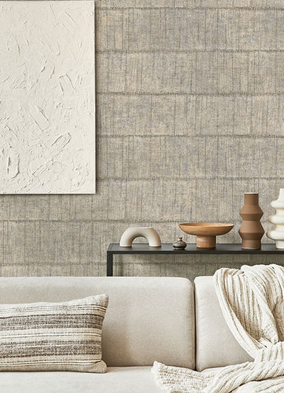 product image for Blake Light Grey Texture Stripe Wallpaper from Fusion Advantage Collection by Brewster 69
