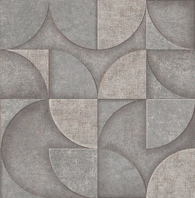 product image for Addison Grey Retro Geo Wallpaper from Fusion Advantage Collection by Brewster 55