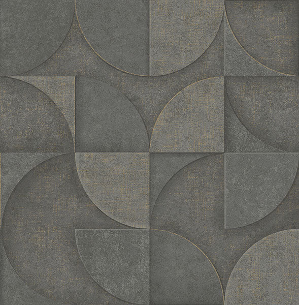 media image for Addison Charcoal Retro Geo Wallpaper from Fusion Advantage Collection by Brewster 270