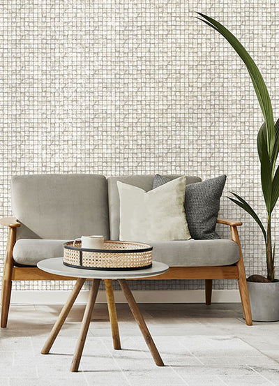 product image for Kingsley Off-White Tiled Wallpaper from Fusion Advantage Collection by Brewster 87