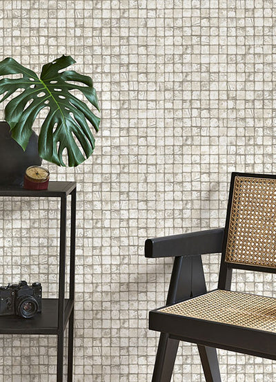 product image for Kingsley Off-White Tiled Wallpaper from Fusion Advantage Collection by Brewster 31