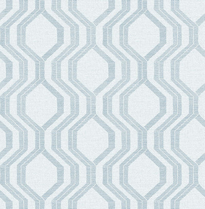 product image of Burton Light Blue Modern Ogee Wallpaper 577