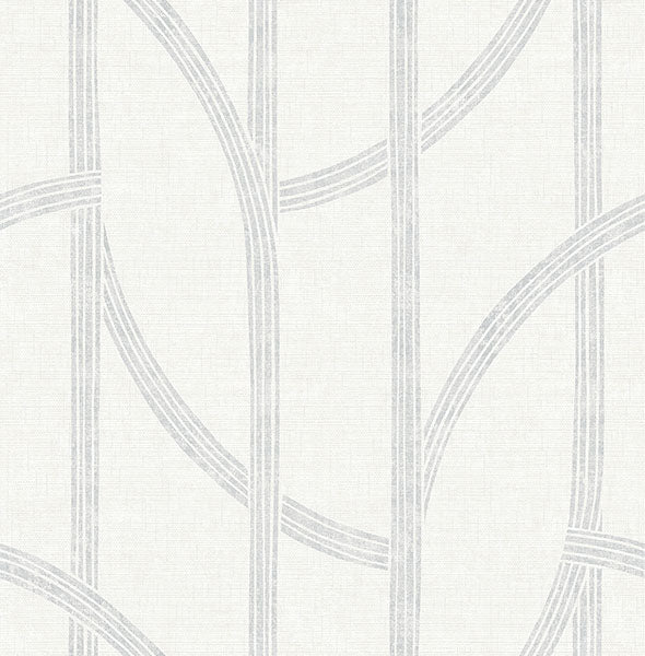 media image for Harlow Silver Curved Contours Wallpaper 289