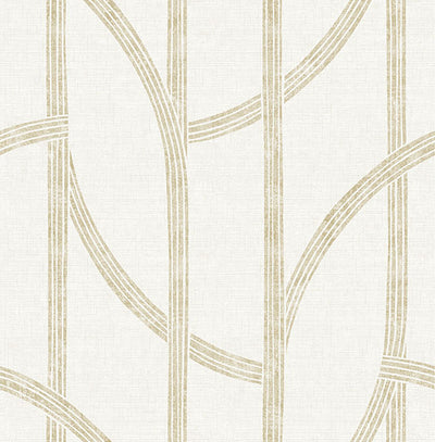 product image of Harlow Gold Curved Contours Wallpaper 530