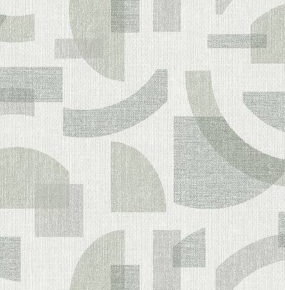 product image for Fulton Sea Green Shapes Wallpaper 22