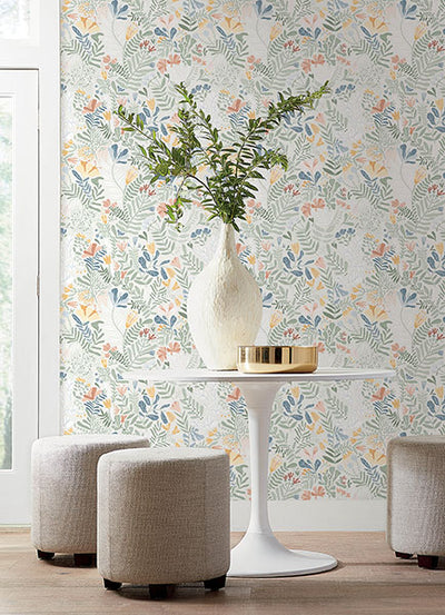 product image for Brittsommar Seafoam Woodland Floral Wallpaper 17