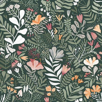 product image for Brittsommar Evergreen Woodland Floral Wallpaper 50