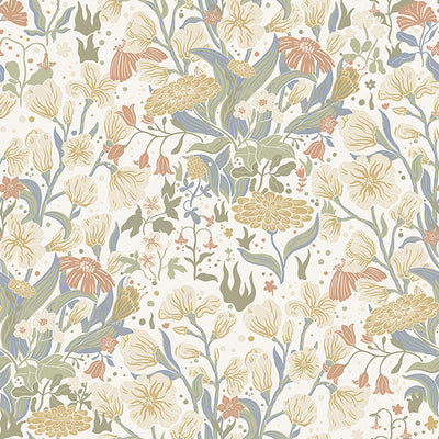 product image for Hava Neutral Meadow Flowers Wallpaper 3