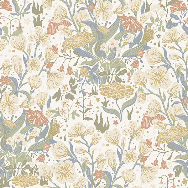 media image for Hava Neutral Meadow Flowers Wallpaper 294