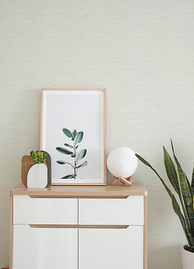 product image for Agave Off-White Faux Grasscloth Wallpaper 46