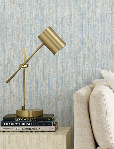 product image for Bowman Light Blue Faux Linen Wallpaper 76