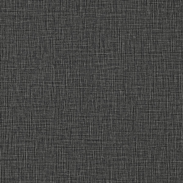 media image for Eagen Black Linen Weave Wallpaper 262
