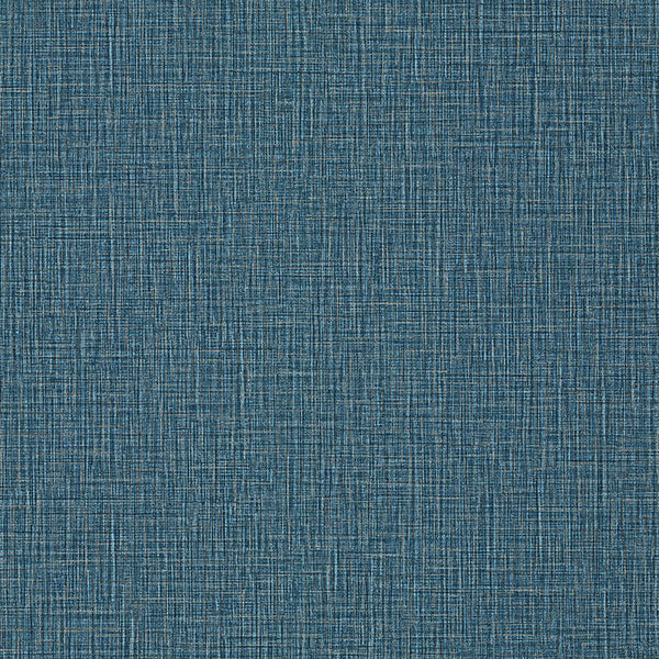 media image for Eagen Blue Linen Weave Wallpaper 215